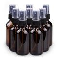 Wedama 2oz Glass Spray Bottles - Refillable Amber Fine Mist Containers for Gardening & Cleaning (8 Pack)