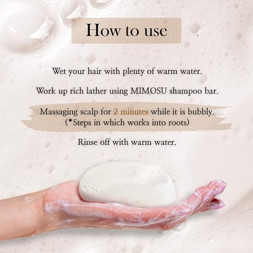 Mimosu Hair Growth Shampoo Bar with Fermented Rice Water - 5oz