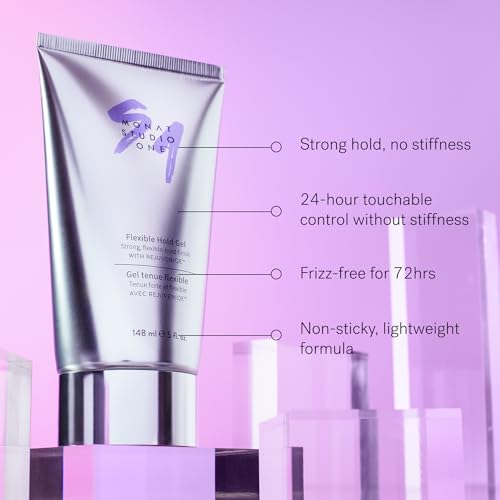 MONAT Studio One¢â Flexible Hold Gel ? 24-Hour Touchable Control ? Humidity Blocker ? Non-Sticky Styling Gel ? Ideal for All Hair Types