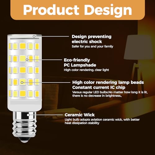 Replacement Bulbs 20W for Conair & Jerdon Makeup Mirrors - 10x Double Sided LED Bulbs (1Pack, 3 Color Temperatures)