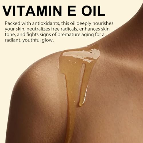 Vitamin E Oil, Ultra Concentrated Vitamin E Oil for Skin, Face, Hair, and Scars, 100% Natural & Pure-Non-GMO, 2 Fl Oz