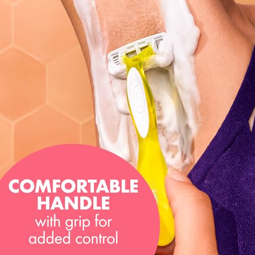 BIC Soleil 4 Escape Scented Women's Disposable Razors, 4 Blades, Comfortable Shave, Citrus Scented Handle Shaving Razors for Women, 10 Count