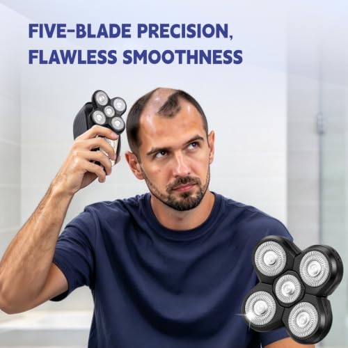 5 Pack Replacement Blades for Freebird Head Shaver - Compatible with Flex Series