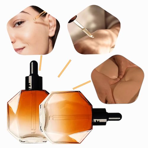 Amber Glass Dropper Bottles 50ml - Set of 6 Essential Oil Bottles