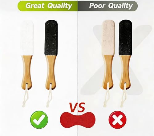 2-Pack Professional Foot File & Pumice Stone Callus Remover with Handle