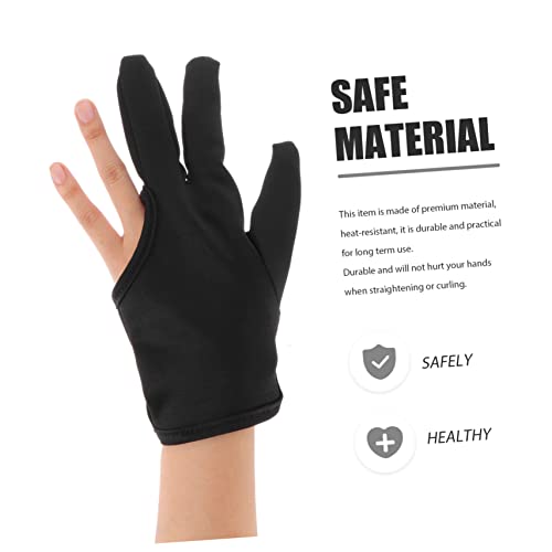 Heat Protection Gloves for Hair Styling - 3 Finger Design (2-Pack)