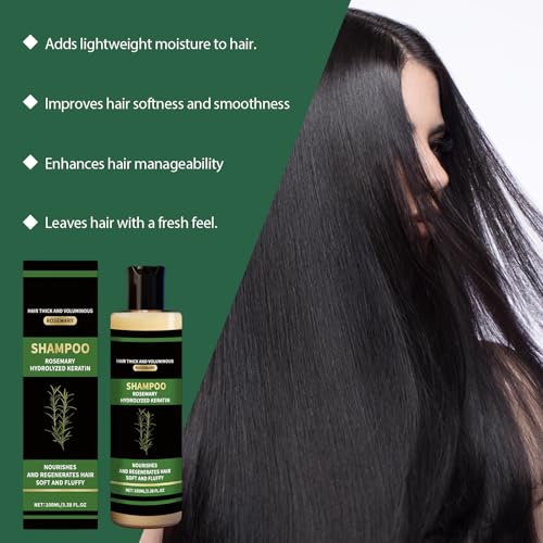 Organic Rosemary Hair Growth Shampoo with Keratin, 3.38 fl oz (2-Pack)
