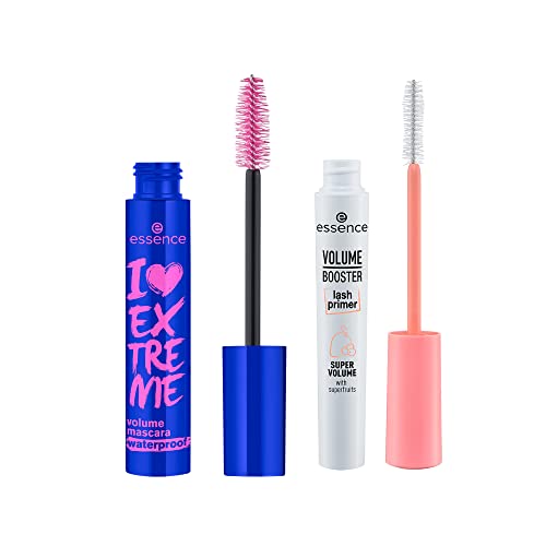 I Love Extreme Volume Mascara Waterproof & Volume Booster Lash Primer Mascara Bundle