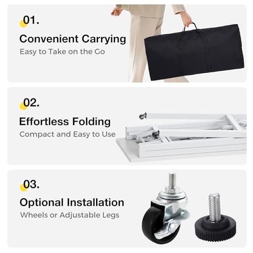 Portable Foldable Manicure Table with Dust Collector & LED Lamp