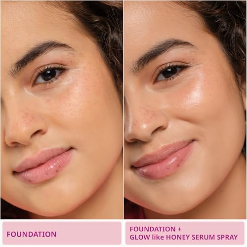 Essence Glow Like Honey Serum Spray – Dewy Face Mist, Vegan & Cruelty-Free