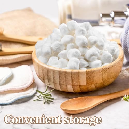 Pure Cotton Balls (100 Count) - Soft & Absorbent for Makeup & Skincare
