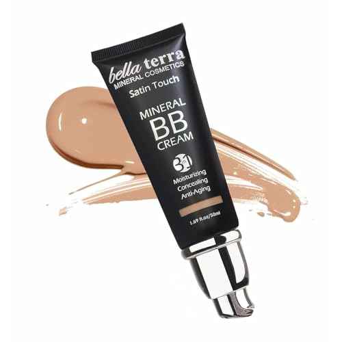 Bellaterra Cosmetics BB Cream - Tinted Moisturizer & Mineral Foundation Makeup, Medium 104 - Lightweight, Oil-Free, Buildable Coverage, Matte Finish, Anti-Aging Concealer, Clean Beauty, 1.69 oz