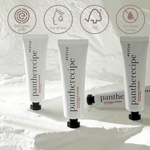 PESTLO Pantherecipe Cream 1.69 fl.oz./50ml - Hydrating & Soothing with Ceramide and Panthenol - Moisturizes, Strengthens Skin Barrier, EWG Green, Lightweight, Non-Greasy, for Day & Night