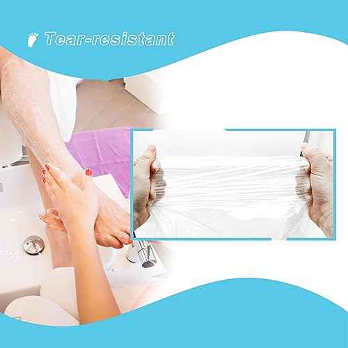 Pedi Guard Bath Liners 200 Count Disposable Pedicure Liners, Spa Footsie Clear Pedi Guard Bath Liners for Foot Bath Spa Massage Thick Elastic 2XL