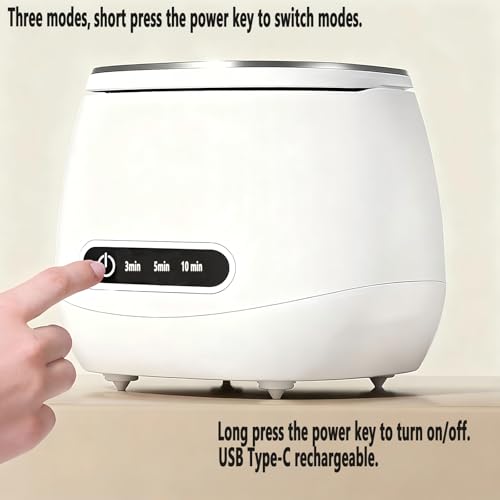 Rechargeable Nail Tool Cleaning and Sterilizer Machine, Nail Tool with High-Frequency Vibration and Blue Light 3 Timers Mode for Nail Drill Bits with Cleaning Tablets, Nail Art Brush, Nail Clipper