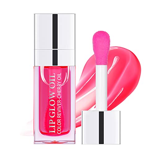 Weekbox Hydrating Lip Glow Oil, Moisturizing Lip Glow Oil, Nourishing Glossy Transparent Lip Oil, Plumping Lip Oil, Lip Balm, Non-sticky Tinted Toot Lip Balm for Lip Care