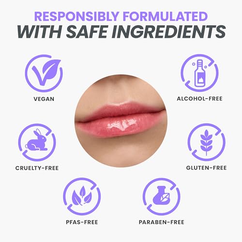 Wonderskin Lip Oil Rehab Serum - Tinted Hydrating Lip Oil - Amour