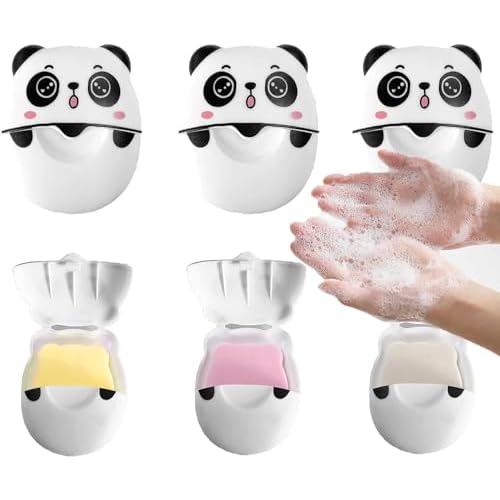 1Pc Cute Panda Portable Soap Sheets,Mini Travel Soap Paper Sheets Disposable Water Soluble Hand Washing Bath Scented Soaps for Outdoor Foaming Paper Travel,Soaps Shampoo,Personal Care