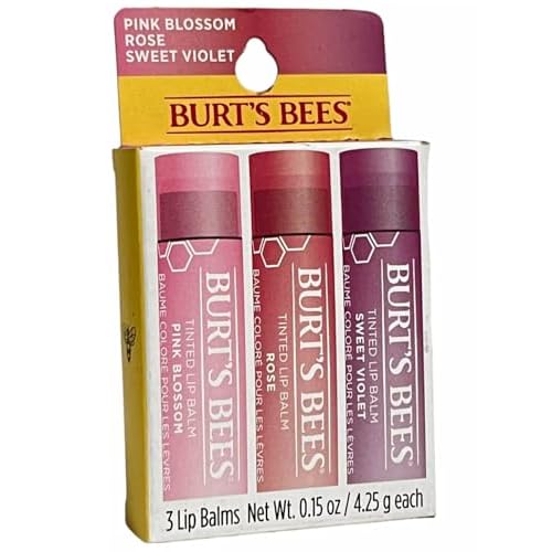 Burt's Bees Tinted Lip Balm, 3 Count (Pack of 1)