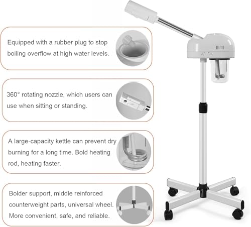 Professional Facial Steamer with Hot Mist & Aromatherapy