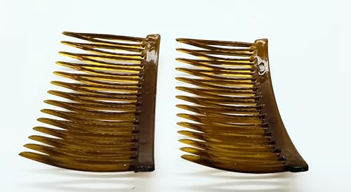 2 Pack Tortoise Shell Anti-Slip Side Combs 2 7/8 Inches for Hair Styling