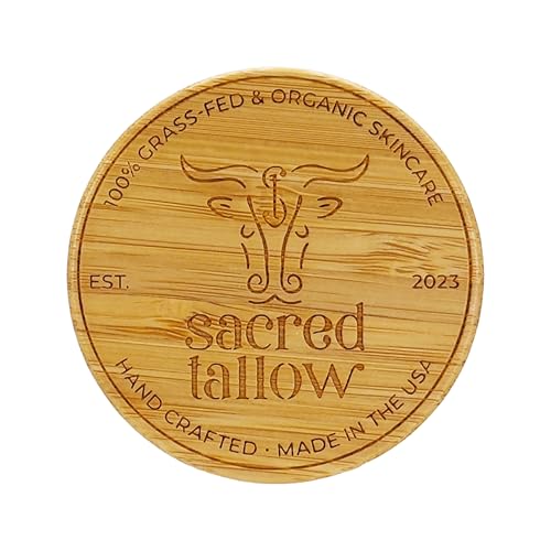 Moisturizing Tallow Body Balm, Unscented, 100% Grass Fed Grass Finished Organic Face Cream, Moisturizer, 1.7 oz, Lotion, Skin Care, and Lip Balm