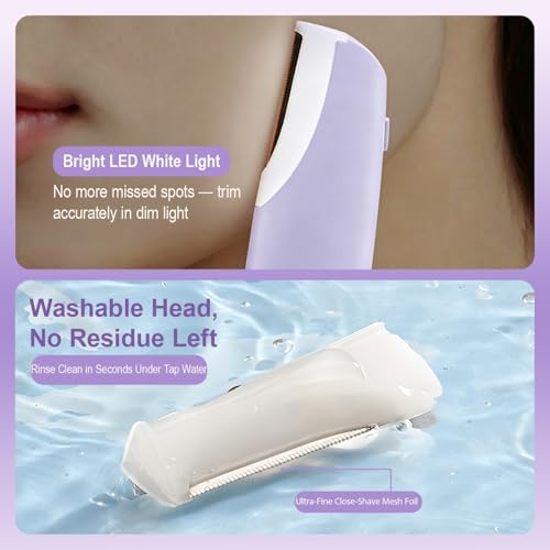 KANLINS Sonic Dermaplane Razor for Women with LED Light