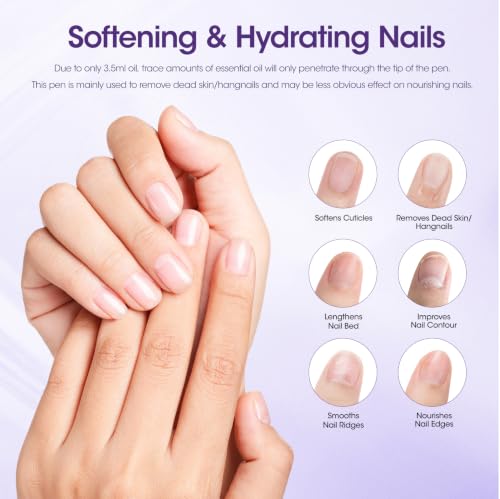 GELLEN 4-in-1 Ceramic Cuticle Pusher Pen with Micro-Dosing Cuticle Oil