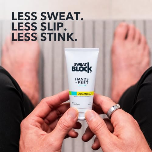 SweatBlock Antiperspirant Lotion for Hands & Feet - Clinical Strength, Travel Size, Moisturizing with Aloe