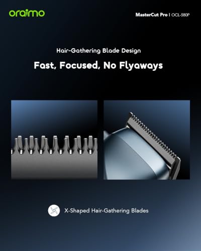 Oraimo MasterCut Pro Hair Clipper - X-Shaped Blade, Zero-Gap