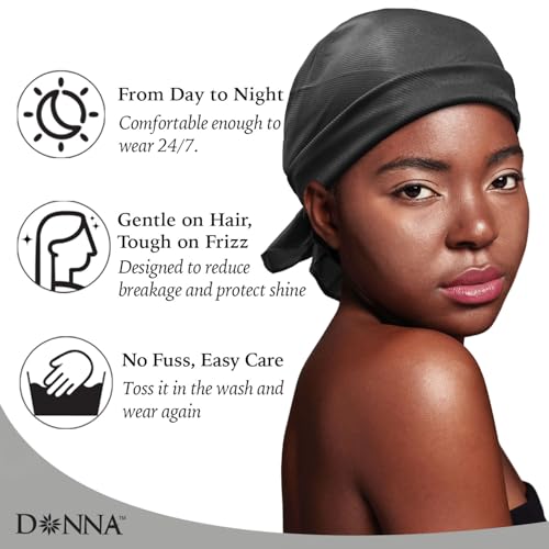 DONNA Silky Smooth Satin Wrap – Soft Breathable Head for Sleeping,