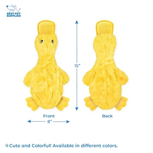 Interactive Crinkle Duck Chew Toy for Dogs - No Stuffing, Large