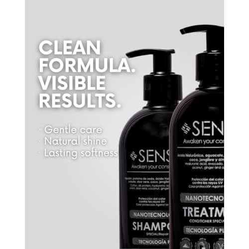 Nanotech Plex Repair Shampoo & Conditioner Set ? Bond Restoration with Hyaluronic Acid, Coconut, Ginger & Q10 ? 2 x 500 ml