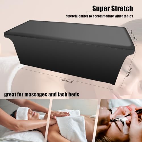 Waterproof PU Leather Lash Bed Cover - 6ft Stretch Massage Table Topper