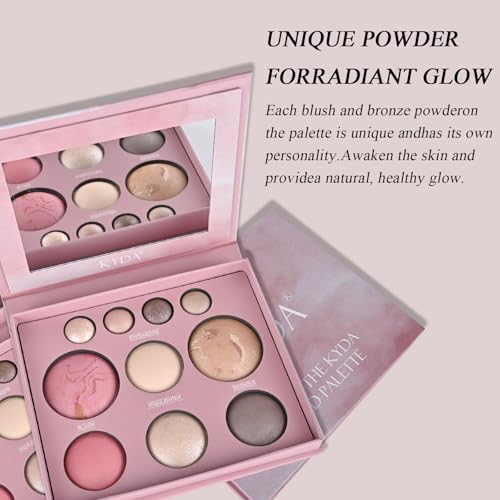 All-in-One Baked Makeup Palette with Bronzer, Blush & Eyeshadow