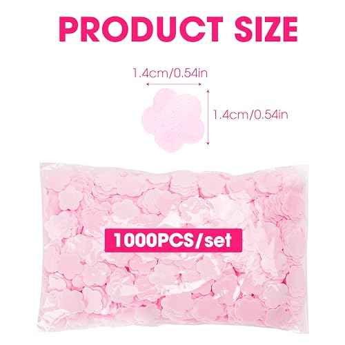 1000 Sheets Portable Soap Confetti Bath, Disposable Paper for Gentle Hand Washing Petals, Fragrance Wash for Women and Men, Perfect for Travel Hiking Toiletry (Pink)