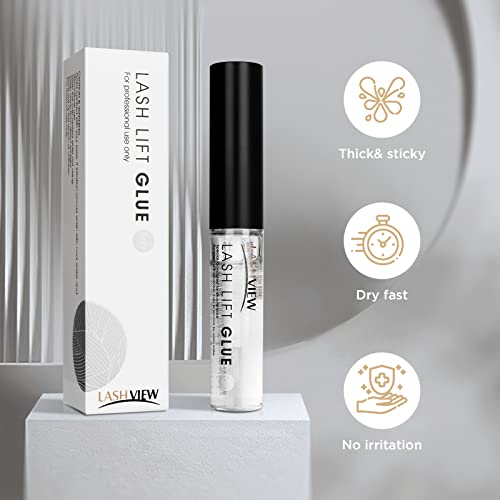 LASHVIEW Lash Lift Glue 2pcs - Eyelash Perm Adhesive 5ML