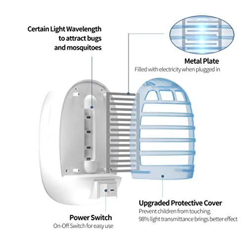 NYATNO Indoor Bug Zappers, Fly Traps for Indoors, Insect Traps for Home Mosquito Killer & Mosquitoes Trap with Blue Lights for Kids & Pets, Home, Kitchen, Bedroom, Baby Room, Office (2 Packs)