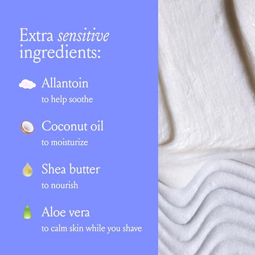 Billie Whipped Shave Cream - Ultra Gentle Protection - Fragrance-Free & Dermatologist-Approved - Designed for Sensitive Skin - 6.5 fl oz