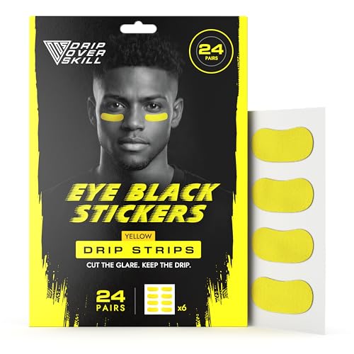 DRIP Eye Black Stickers, 24 Pairs, Sweat-Proof Athletic Strips