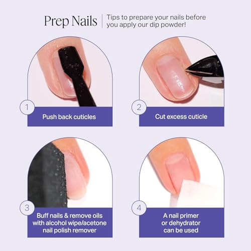Nailboo Dip Powder Nail Kit Bundle with 3 Colors & Liquids - No UV Needed