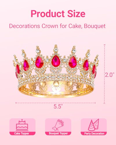 Schmoopy Crown Tiara for Women's Birthday Party & Flower Decorations