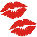 CUSHYSTORE 2X Lips Kiss Lady Sweet Girl Reflective Decal Sticker (3"x1.9", Red)