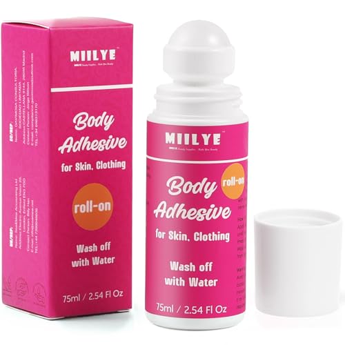 Body Adhesive Glue for Clothing & Skin - 75ml, Strong, Sweat-Resistant