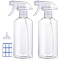 JohnBee 16.9oz Adjustable Spray Bottles - 2 Pack for Cleaning & Plants