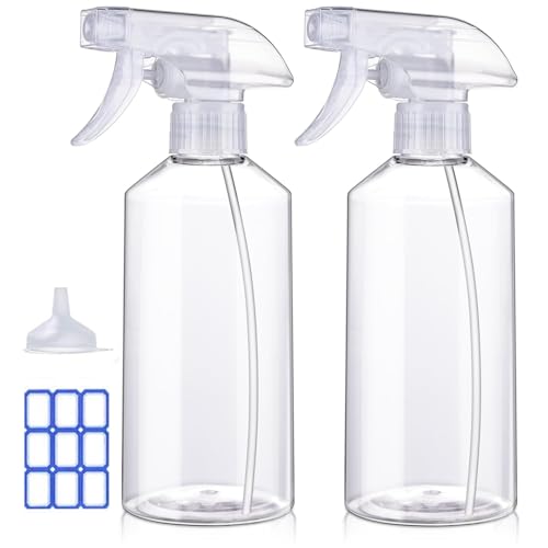 JohnBee 16.9oz Adjustable Spray Bottles - 2 Pack for Cleaning & Plants
