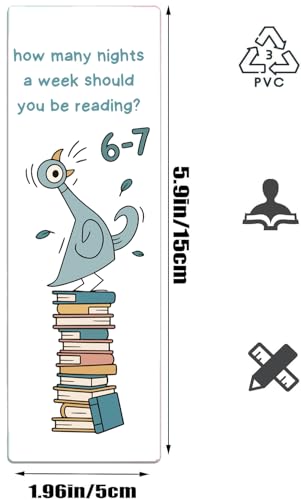 NONETH Six Seven Meme Bookmark for Reading - Funny Book Accessory Gift for Book Lovers