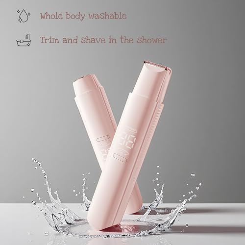 Women's Electric Shaver, Electric Razor for Women with Digital Display, Dual-Head Bikini Trimmer, 2 in 1 Razor, Trimmer Shaver 2-in-1, Wet/Dry, Compact Travel Ready