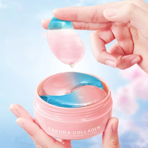 Under Eye Patches - 60 Pcs Eye Mask Anti-Aging Collagen Hyaluronic Acid Moisturizing Under Eye Mask for Removing Dark Circles, Puffiness