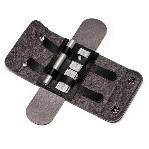 The Henson Shaving Razor Case - Vegan Leather and Merino Wool